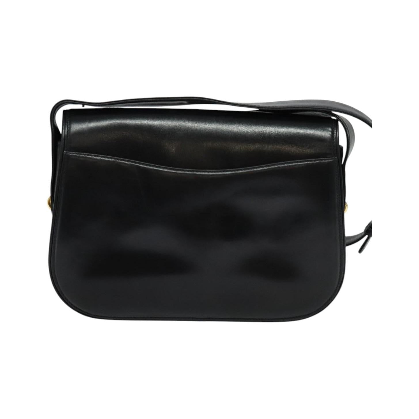 Gucci Vintage Leather, Black, Leather, Shoulder Bag