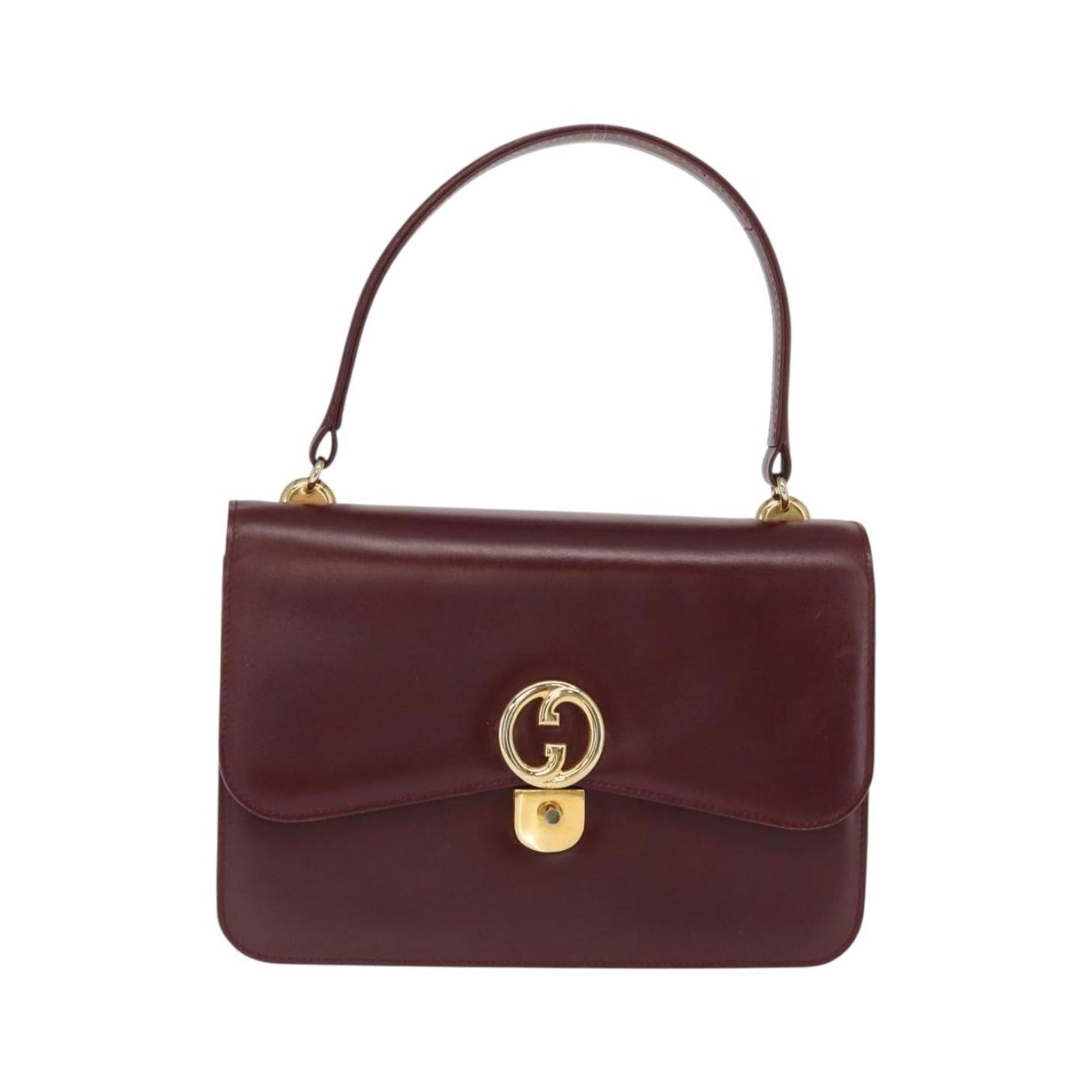 Gucci Vintage Leather, Burgundy, Leather, Handbag