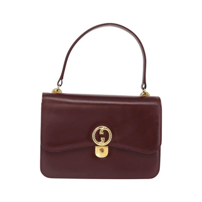Gucci Vintage Leather, Burgundy, Leather, Handbag