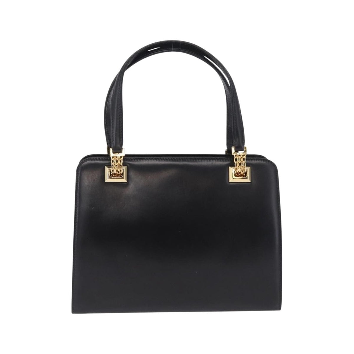 Gucci Vintage Leather, Black, Leather, Tote Bag