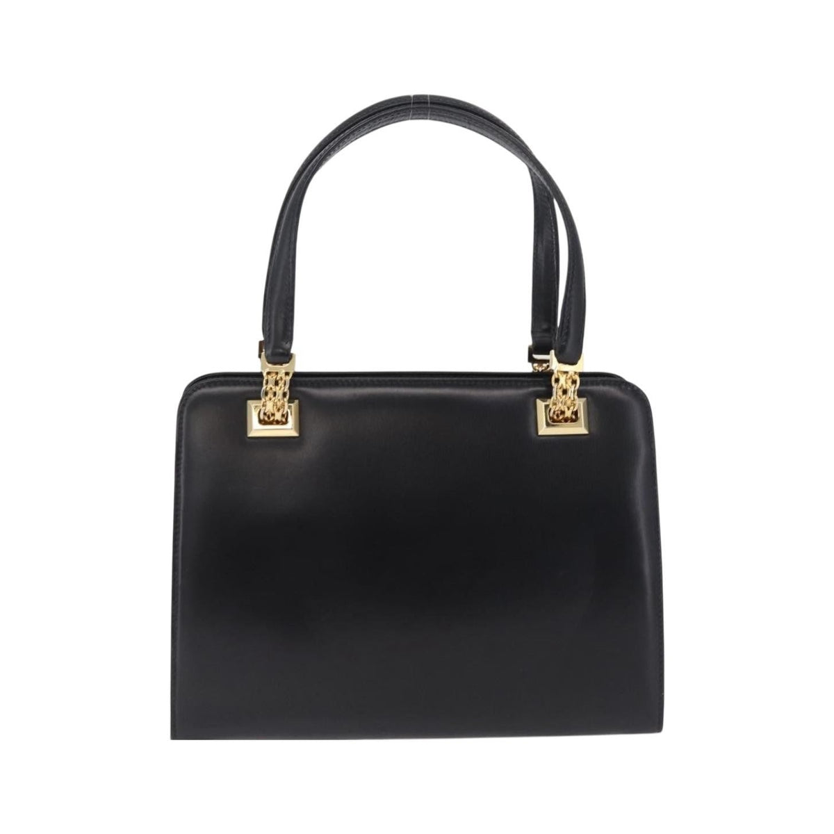 Gucci Vintage Leather, Black, Leather, Tote Bag