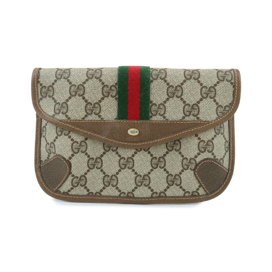 Gucci Vintage old clutch Canvas, Brown, Canvas, Clutch