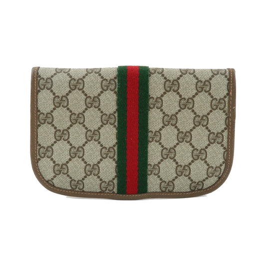 Gucci Vintage old clutch Canvas, Brown, Canvas, Clutch