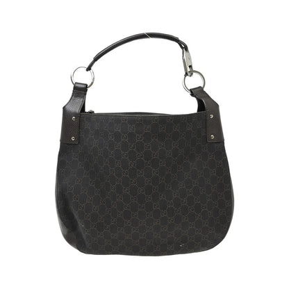 Gucci Vintage Ring Hobo Printed Velvet, Brown, Canvas, Shoulder Bag
