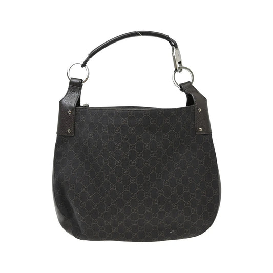 Gucci Vintage Ring Hobo Printed Velvet, Brown, Canvas, Shoulder Bag
