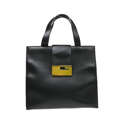 Gucci Vintage square G Leather, Black, Leather, Handbag