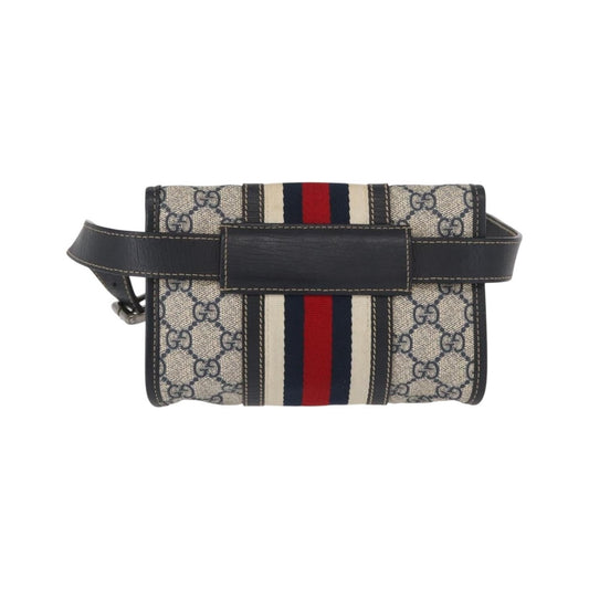 Gucci Vintage Web Belt GG Coated Canvas, Beige, Canvas, Handbag