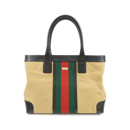 Gucci Vintage Web Canvas and Leather, Beige, Canvas, Crossbody Bag