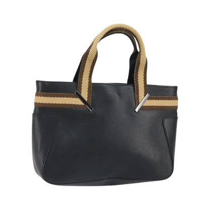 Gucci Vintage Web Tote Leather, Black, Leather, Tote Bag
