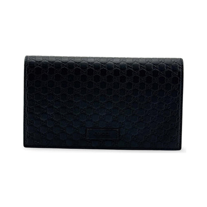 Gucci Wallet on Strap Microguccissima Leather, Black, Leather, Crossbody Bag