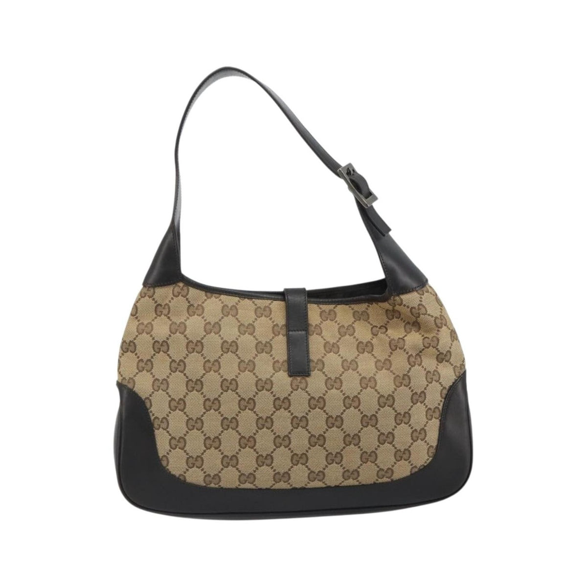 Gucci Web Jackie O Hobo GG Canvas, Beige, Canvas, Shoulder Bag