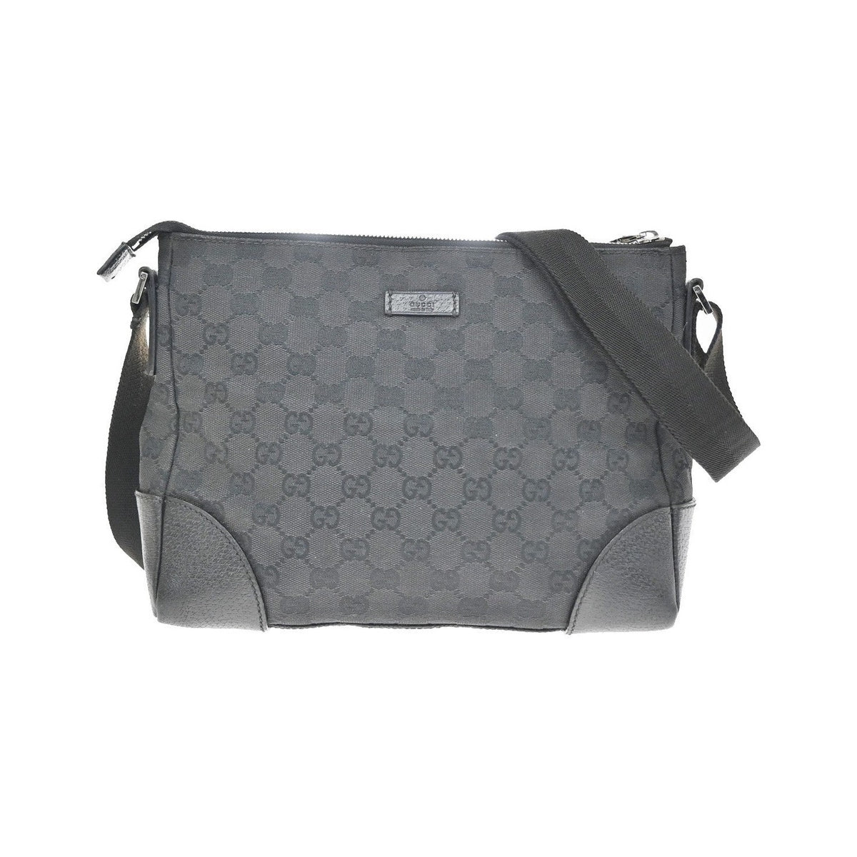 Gucci Web Loop GG Canvas, Black, Canvas, Shoulder Bag