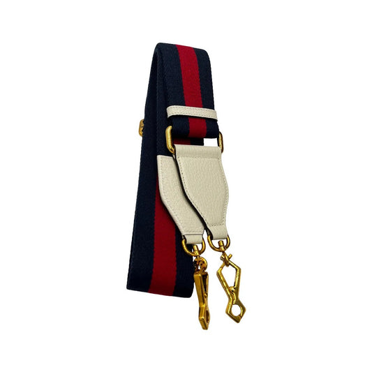 Gucci Web Shoulder Strap Canvas, Navy, Canvas, Straps