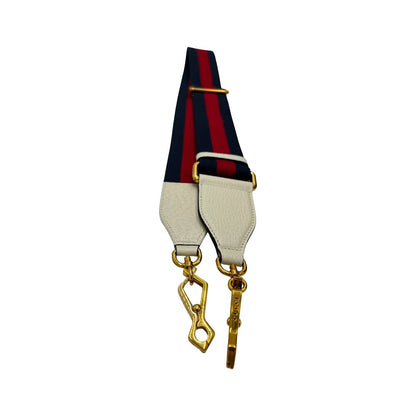 Gucci Web Shoulder Strap Canvas, Navy, Canvas, Straps