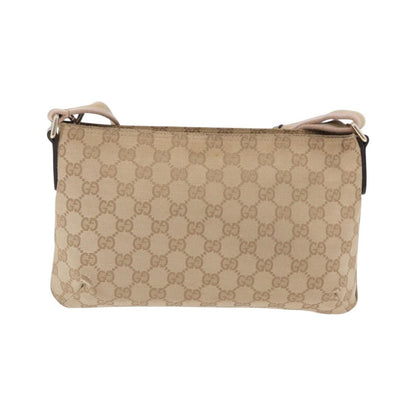 Gucci Web Strap Messenger GG Coated Canvas, Beige, Canvas, Handbag