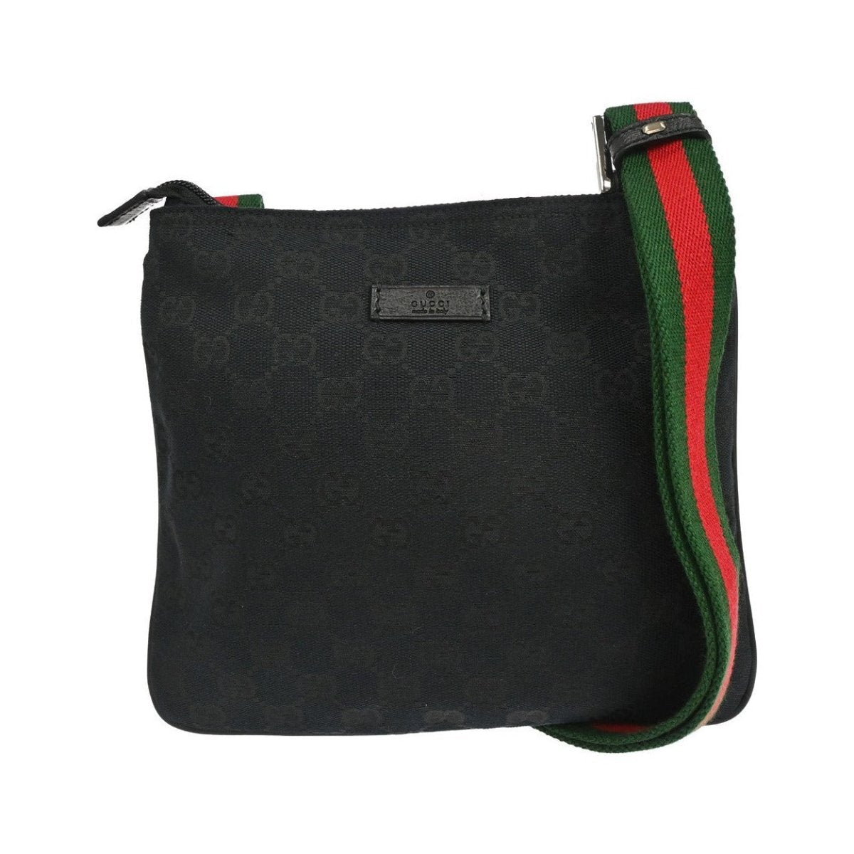 Gucci Web Strap Zip Messenger - Brandsamsara