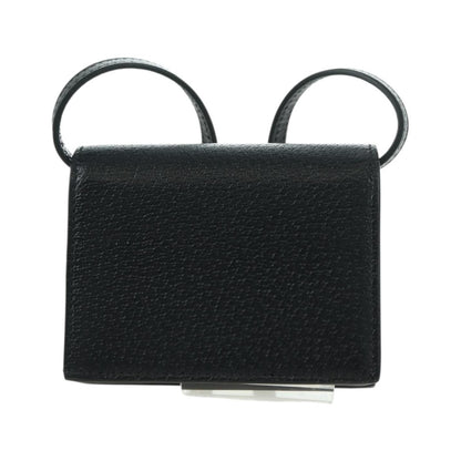 Gucci x adidas Horsebit Flap Card Case on Strap Leather, Black, Leather, Crossbody Bag