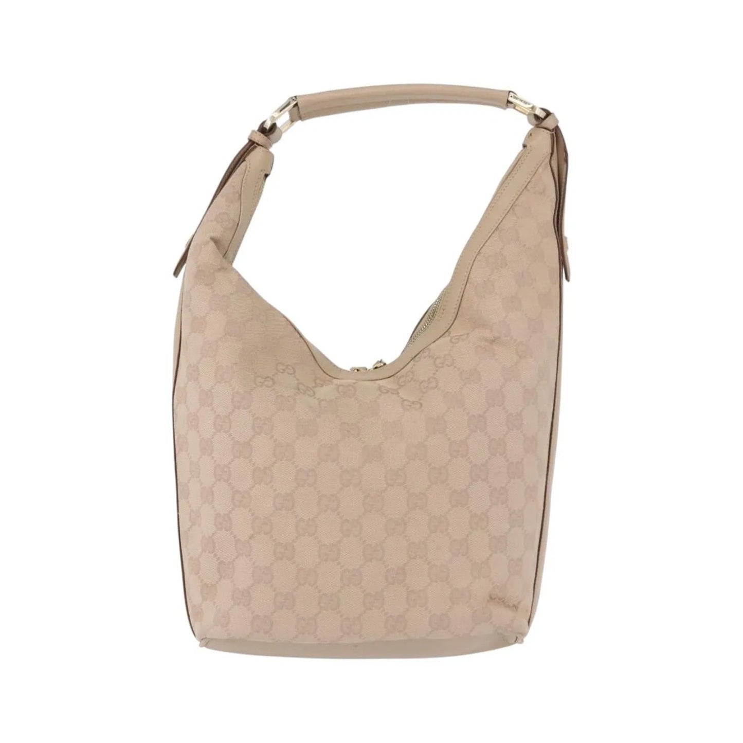 Gucci Zip Hobo Canvas, Beige, Canvas, Handbag