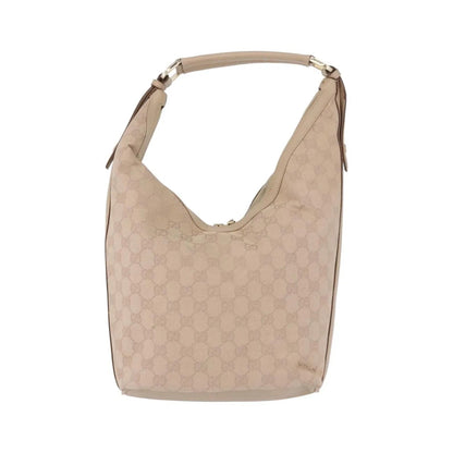Gucci Zip Hobo Canvas, Beige, Canvas, Handbag