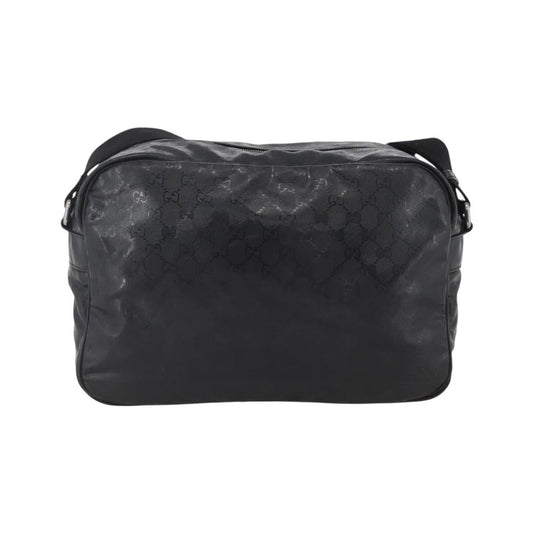 Gucci Zip Messenger GG Imprime, Black, Canvas, Shoulder Bag