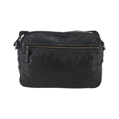 Gucci Zip Messenger GG Imprime, Black, Canvas, Shoulder Bag