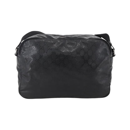 Gucci Zip Messenger GG Imprime, Black, Canvas, Shoulder Bag