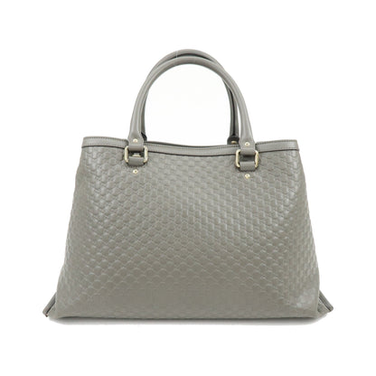 Gucci Zip Pocket Soft Microguccissima Leather, Gray, Leather, Tote Bag