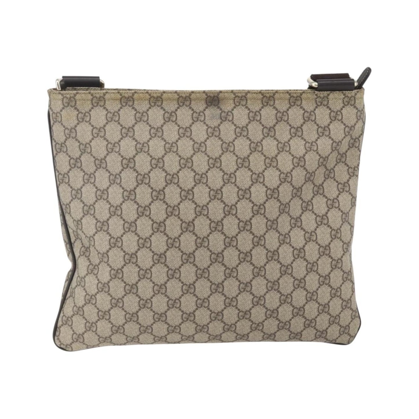 Gucci Zip Top Messenger GG Coated Canvas, Beige, Canvas, Shoulder Bag
