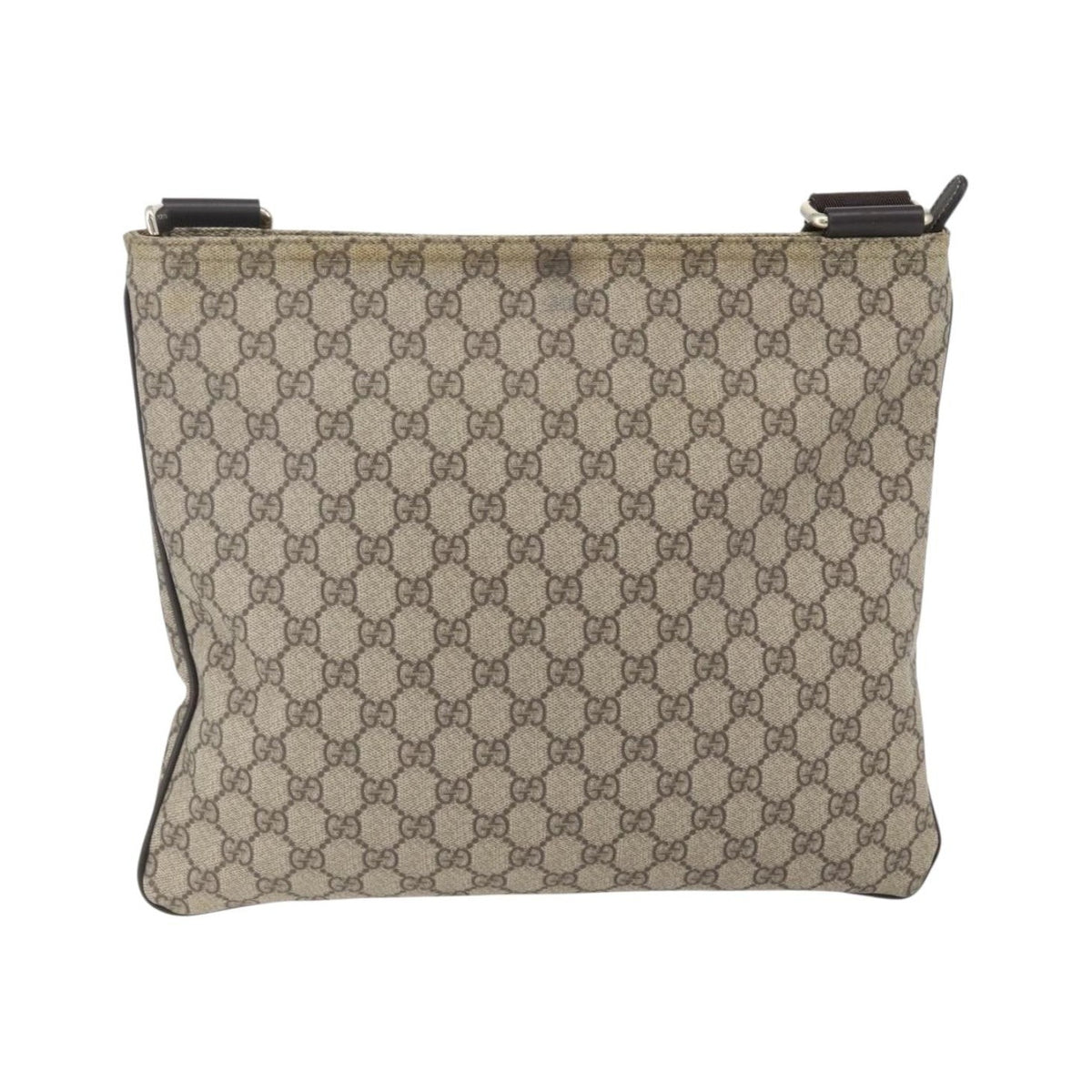 Gucci Zip Top Messenger GG Coated Canvas, Beige, Canvas, Shoulder Bag