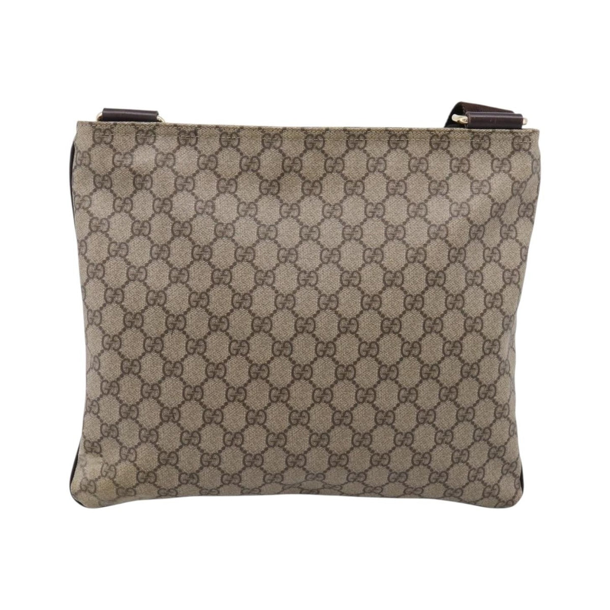 Gucci Zip Top Messenger GG Coated Canvas, Beige, Canvas, Handbag