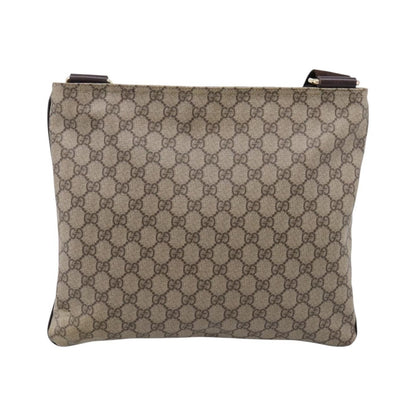 Gucci Zip Top Messenger GG Coated Canvas, Beige, Canvas, Handbag