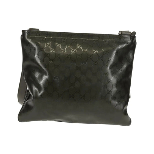 Gucci Zip Top Messenger GG Imprime, Khaki, Canvas, Shoulder Bag
