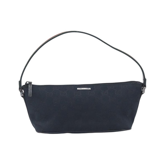 Gucci Zipped Pochette GG Canvas, Black, Canvas, Shoulder Bag
