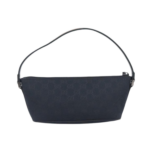 Gucci Zipped Pochette GG Canvas, Black, Canvas, Shoulder Bag