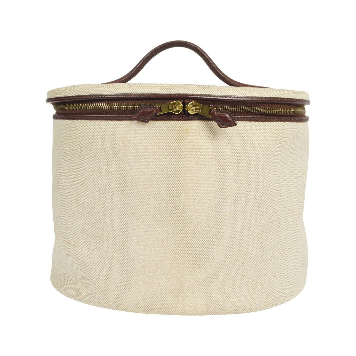 Hermes Acapulco Vanity Toile with Leather, Beige, Canvas, Handbag