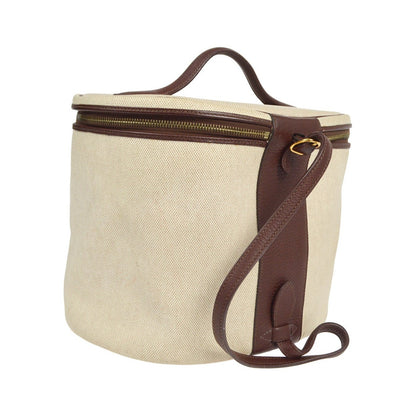 Hermes Acapulco Vanity Toile with Leather, Beige, Canvas, Handbag