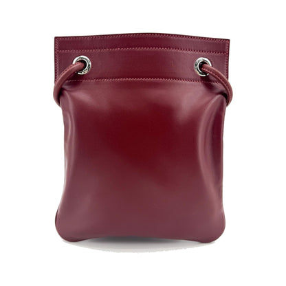 Hermes Aline Milo Lambskin and Swift, Burgundy, Leather, Handbag