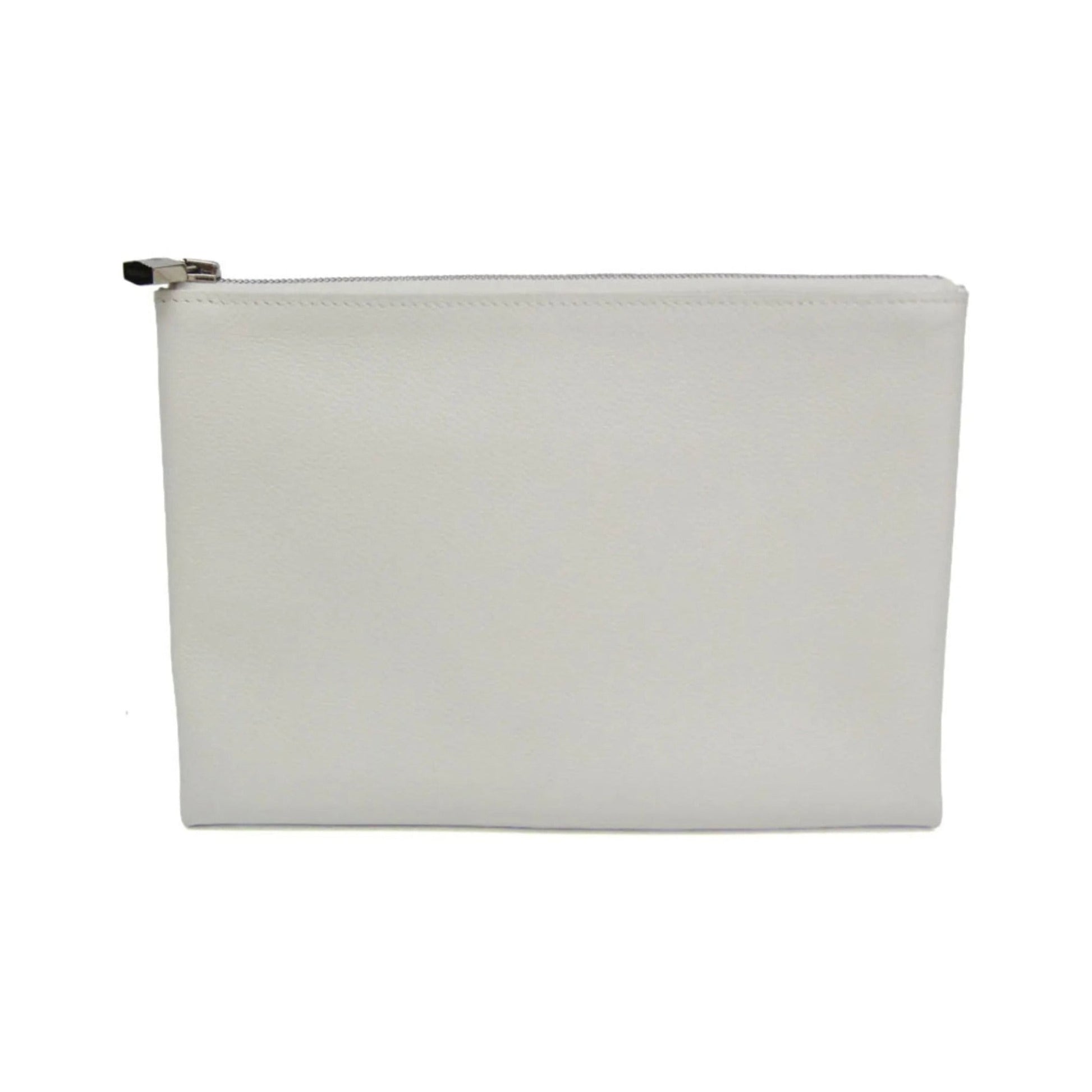 Hermes Atout Evercolor, White, Leather, Clutch