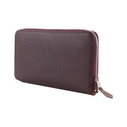 Hermes Azap Zip Around Epsom, Burgundy, Leather, Wallet