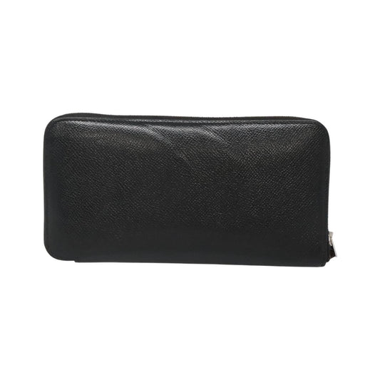 Hermes Azap Zip Around Silk'in Epsom, Black, Leather, Wallet