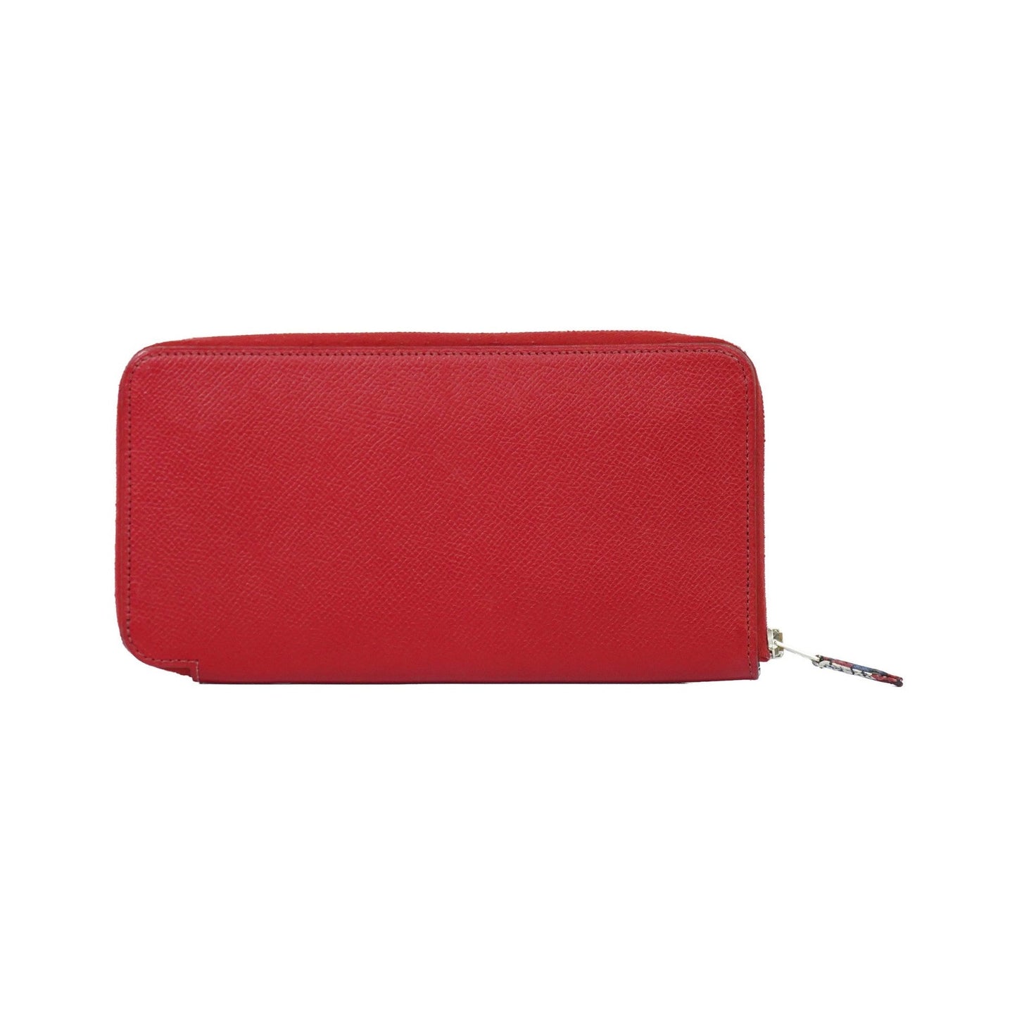 Hermes Azap Zip Around Silk'in Epsom, Red, Leather, Wallet