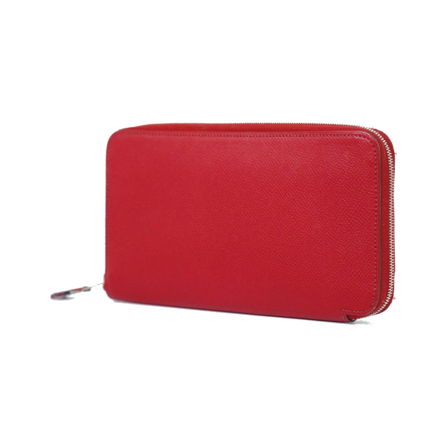 Hermes Azap Zip Around Silk'in Epsom, Red, Leather, Wallet