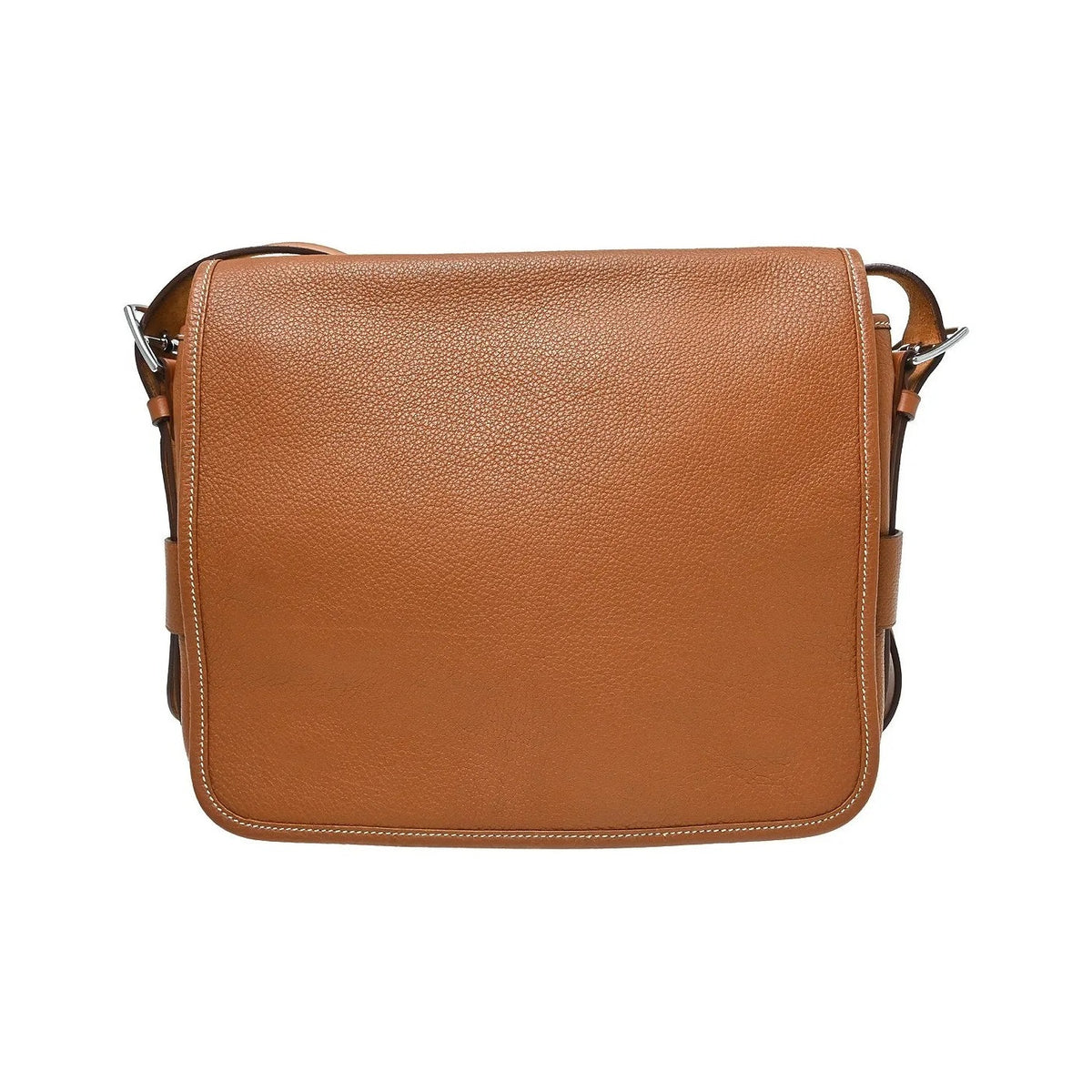 Hermes Barda Messenger Clemence, Brown, Leather, Shoulder Bag