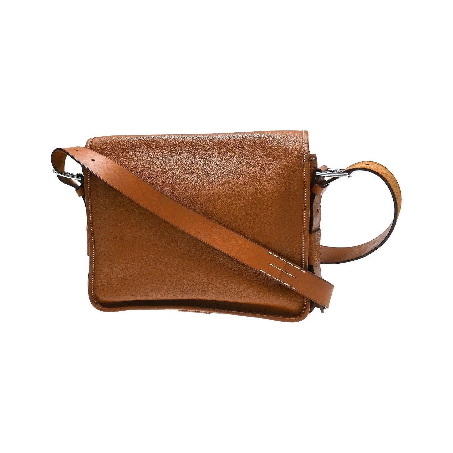 Hermes Barda Messenger Clemence, Brown, Leather, Shoulder Bag