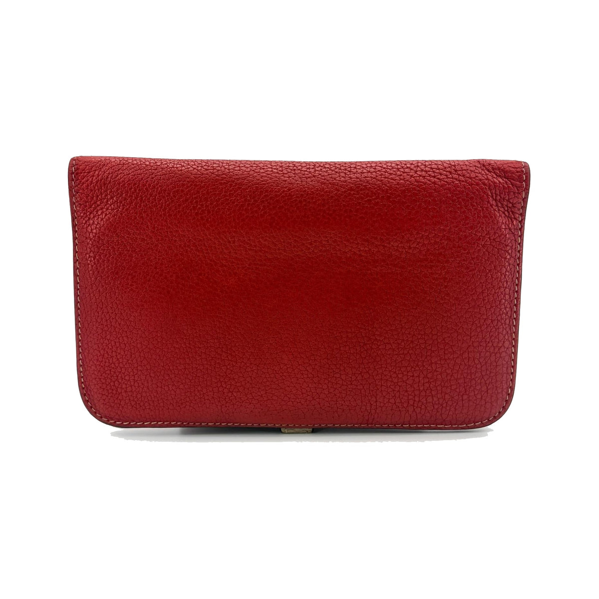 Hermes Bicolor Dogon Duo Combined Leather, Red, Leather, Wallet