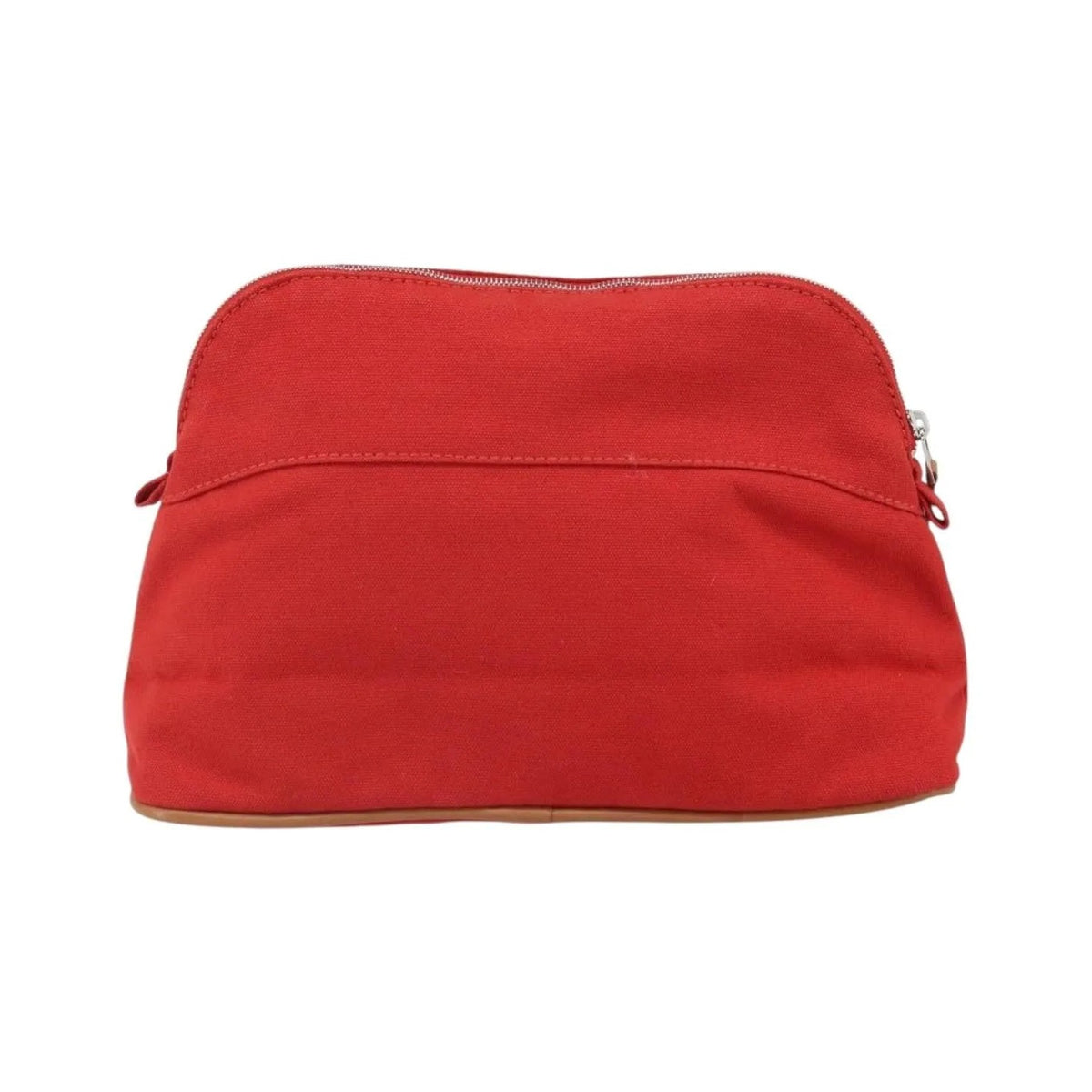 Hermes Bolide Canvas, Red, Canvas, Clutch