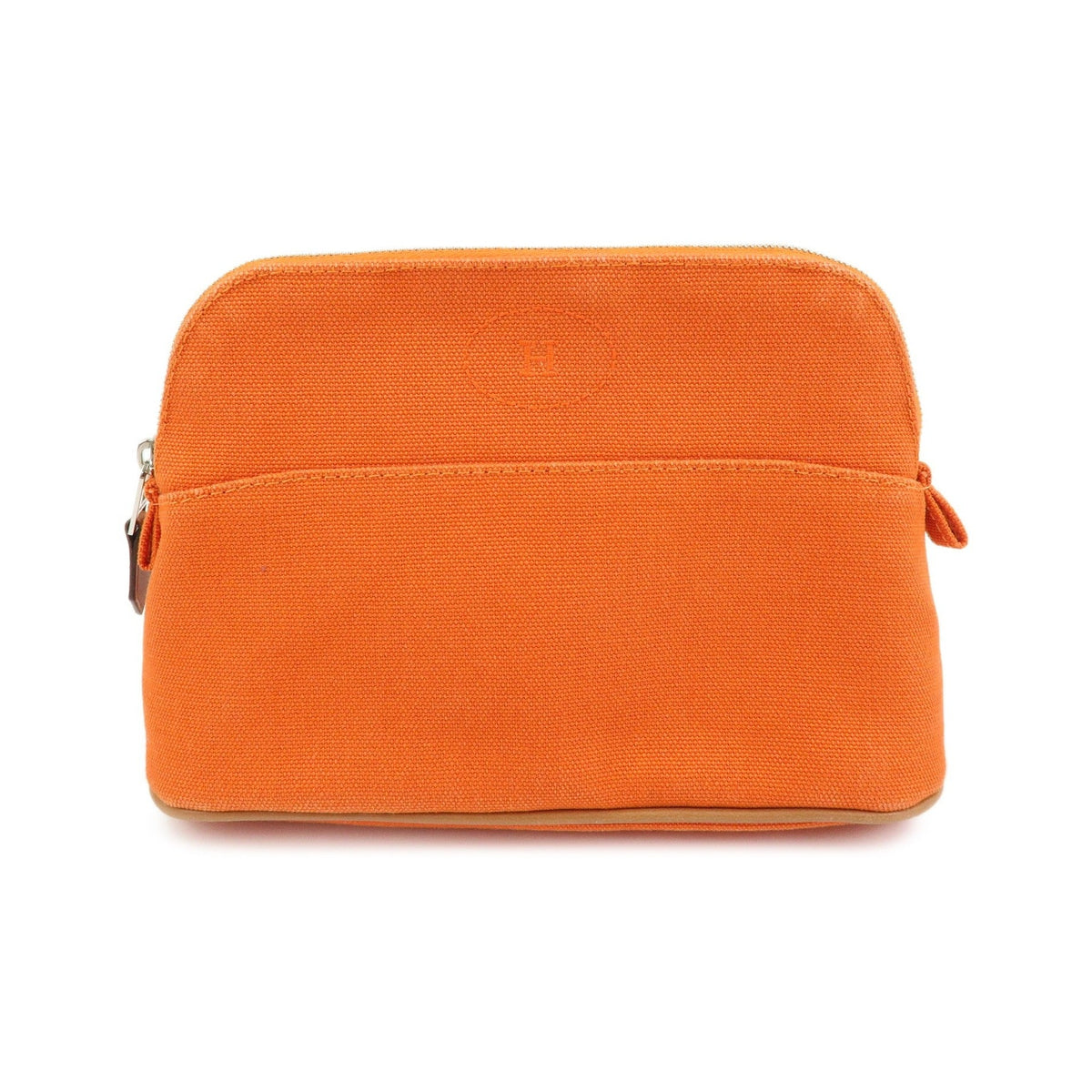Hermes Bolide Travel Canvas, Orange, Canvas, Clutch