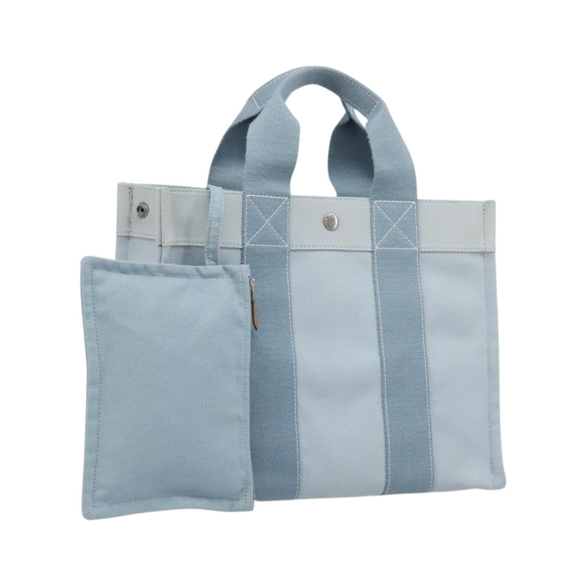 Hermes Bora Bora Toile, Blue, Canvas, Tote Bag