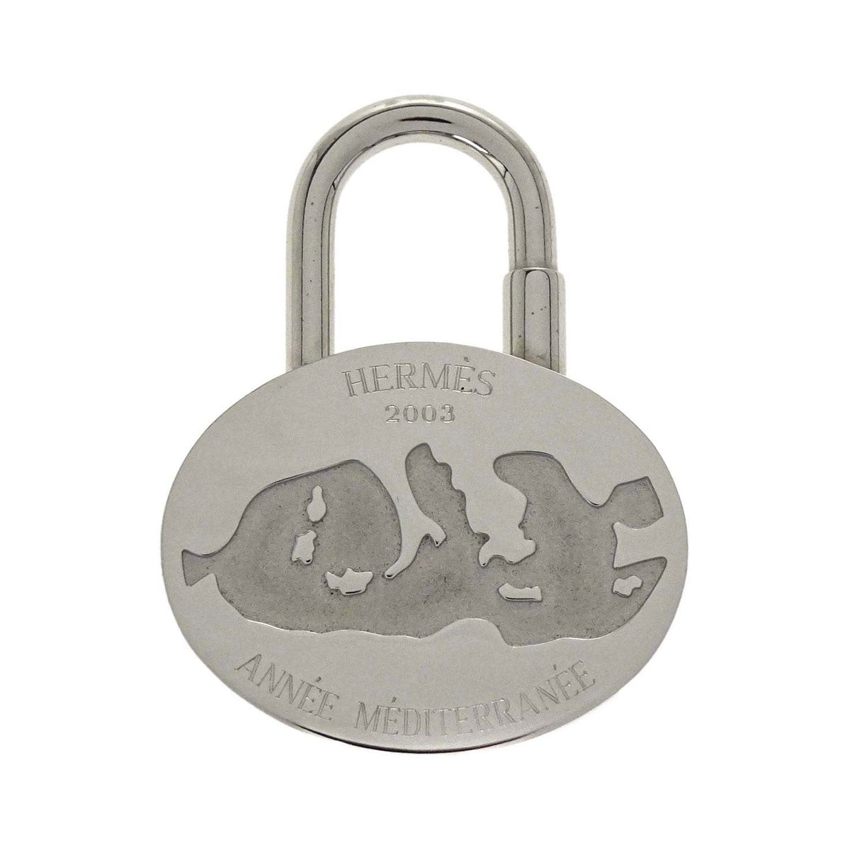 Hermes Cadena Metal, Silver, Silver Plated, Charm