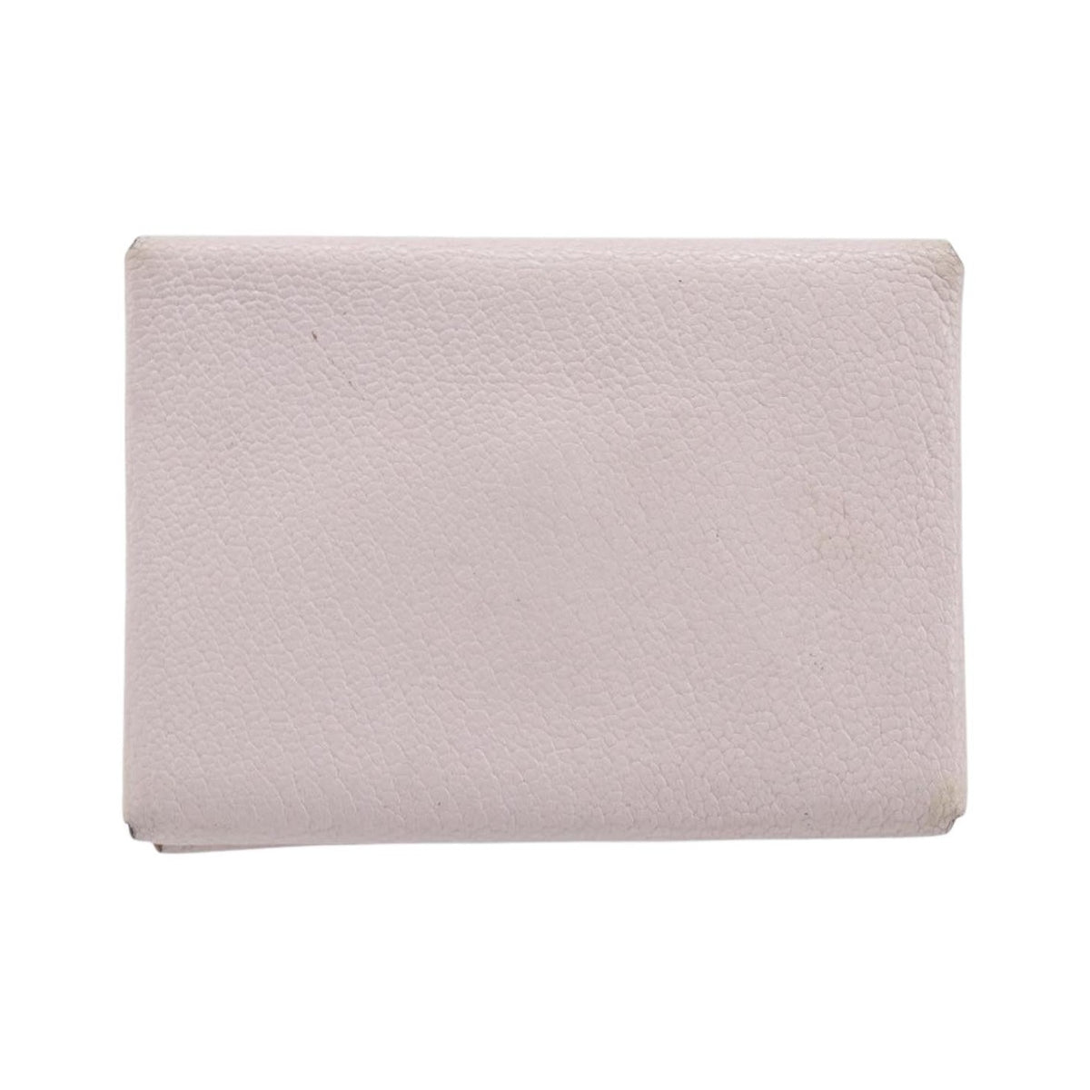 Hermes Calvi Duo Card Holder Chevre Mysore, Pink, Leather, Card Holder